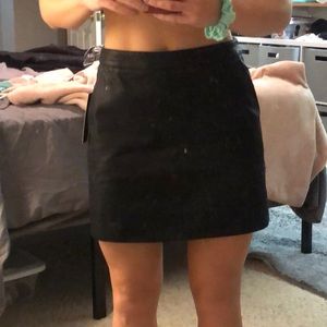 Black leather skirt